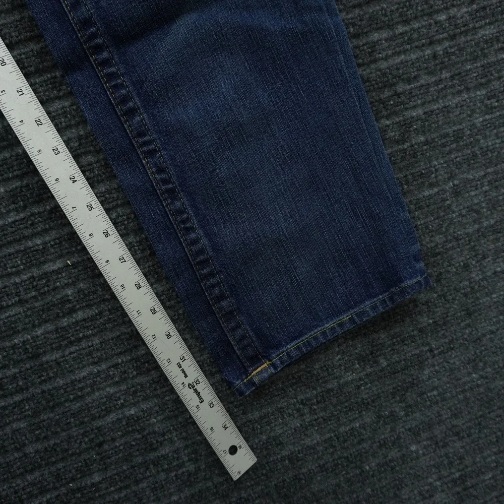 True Religion Billy Jeans Mens 34 Blue Distressed Ripped Straight Leg USA Made